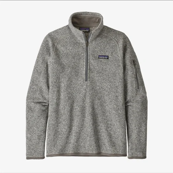 Patagonia Better Sweater Fleece Quarter 1/4 Zip Up Jacket Birch White - Size XS - Picture 3 of 16